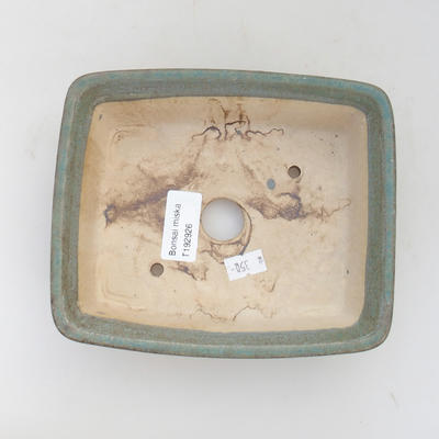 Keramik Bonsai Schüssel 17 x 14 x 5 cm, grün-braune Farbe - 3
