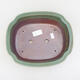 Bonsaischale aus Keramik 23,5 x 19,5 x 7,5 cm, Farbe grün-braun - 3/3