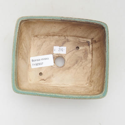 Keramik Bonsai Schüssel 15 x 12 x 5 cm, grün-braune Farbe - 3