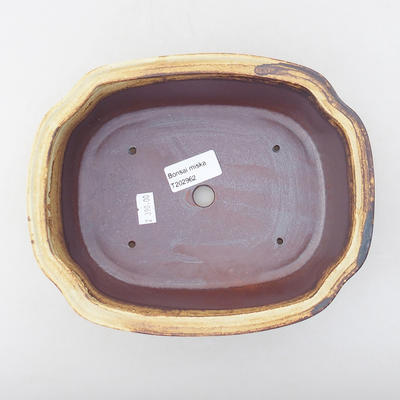 Keramische Bonsai-Schale 21 x 17 x 7 cm, Farbe braun - 3