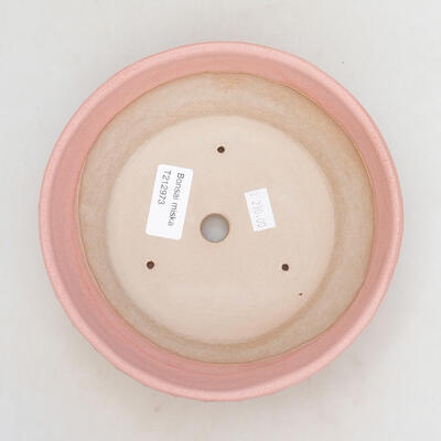Bonsaischale aus Keramik 17 x 17 x 5,5 cm, Farbe Rosa - 3