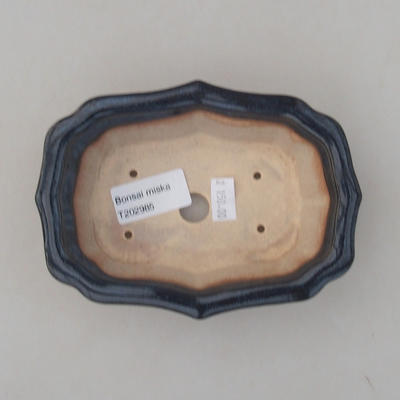 Keramische Bonsai-Schale 14 x 10 x 4,5 cm, Farbe blau - 3