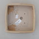 Keramik Bonsai Schüssel 15 x 15 x 5,5 cm, beige Farbe - 3/4