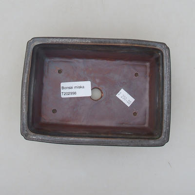 Keramische Bonsai-Schale 16,5 x 11,5 x 5 cm, Metallfarbe - 3