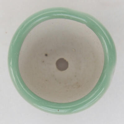 Keramik-Bonsaischale 3,5 x 3,5 x 2,5 cm, Farbe grün - 3