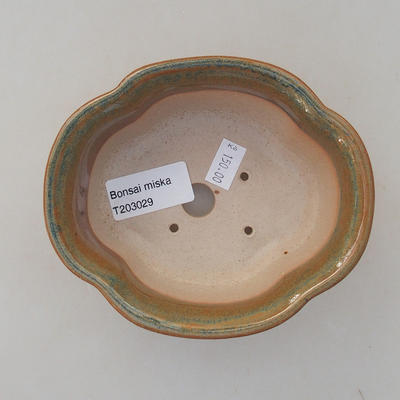 Keramik Bonsai Schüssel 13 x 11 x 5 cm, braune Farbe - 3