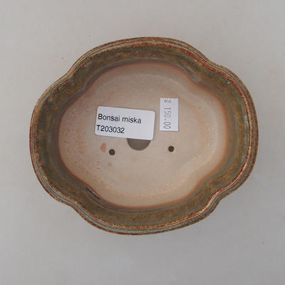 Keramische Bonsai-Schale 13 x 11 x 5 cm, Farbe grün - 3
