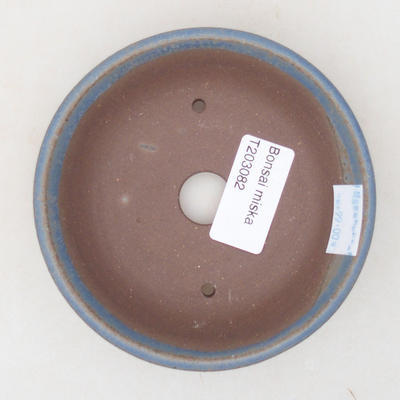 Keramik Bonsai Schüssel 10 x 10 x 3 cm, Farbe blau - 3