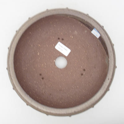 Keramik Bonsaischale 23,5 x 23,5 x 7 cm, Farbe grau - 3