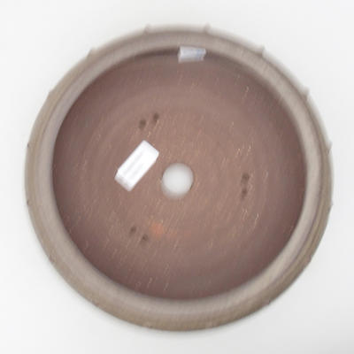 Keramik Bonsaischale 23,5 x 23,5 x 7,5 cm, Farbe grau - 3