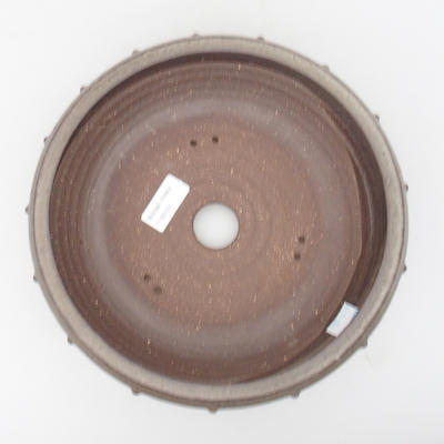 Keramik Bonsaischale 23 x 23 x 7 cm, Farbe grau - 3