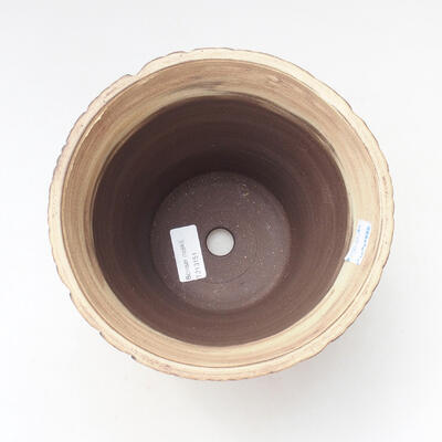 Bonsaischale aus Keramik 17,5 x 17,5 x 18,5 cm, Farbe rissig - 3