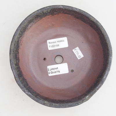 Keramik Bonsaischale 17,5 x 17,5 x 5 cm, Farbe braun - 2. Wahl - 3