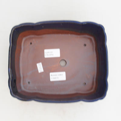 Keramik Bonsaischale 21 x 17,5 x 7 cm, Farbe blau - 2. Wahl - 3