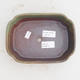 Keramik Bonsaischale 18 x 13,5 x 5 cm, braun-grüne Farbe - 2. Wahl - 3/4