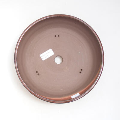 Bonsaischale aus Keramik 24 x 24 x 6 cm, Farbe braun - 3