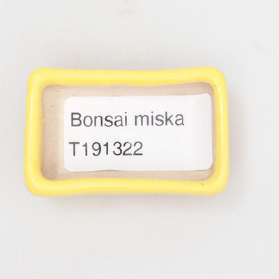 Mini Bonsai Schüssel 4,5 x 3 x 1,5 cm, gelbe Farbe - 3