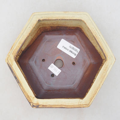 Keramische Bonsai-Schale 17 x 15,5 x 6 cm, braune Farbe - 3