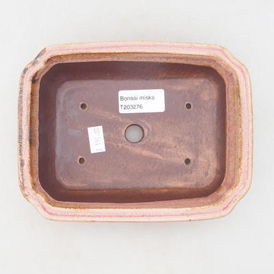 Keramische Bonsai-Schale 17,5 x 13,5 x 5 cm, Farbe rosa - 3