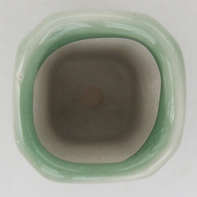 Keramik-Bonsaischale 2,5 x 2,5 x 4,5 cm, Farbe grün - 3