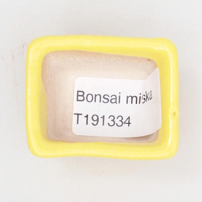 Mini Bonsai Schüssel 4,5 x 3,5 x 2,5 cm, gelbe Farbe - 3