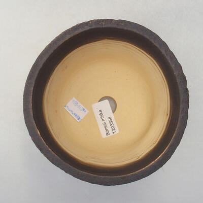 Keramik Bonsai Schüssel 13 x 13 x 12,5 cm, Farbe rissig - 3