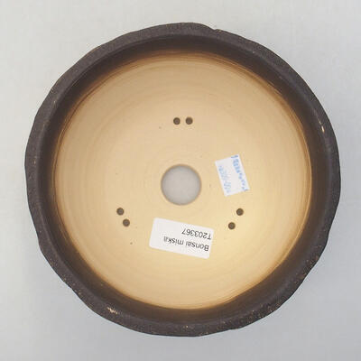 Keramik Bonsai Schüssel 16 x 16 x 8 cm, Farbe rissig - 3