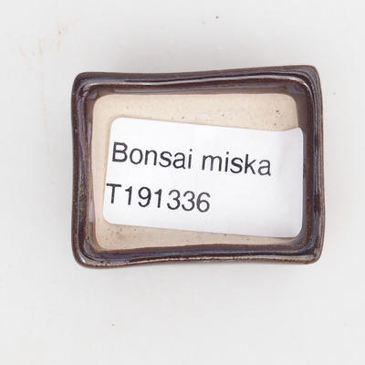 Mini-Bonsaischale 4 x 3,5 x 1,5 cm, Farbe braun - 3
