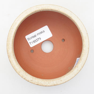 Keramik Bonsai Schüssel - 10 x 10 x 4 cm, Farbe beige - 3