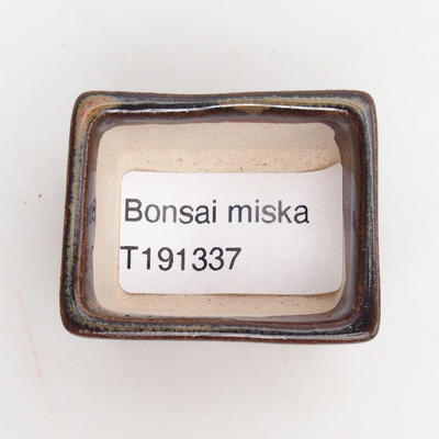 Mini-Bonsaischale 4 x 3,5 x 2,5 cm, Farbe braun - 3