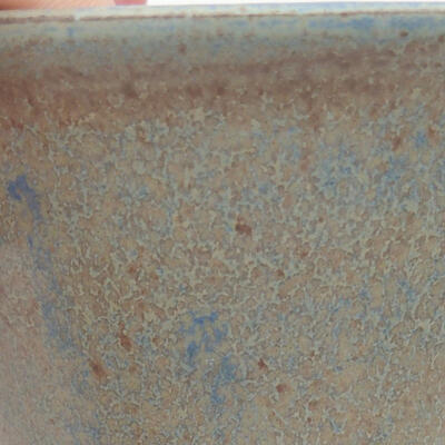 Keramische Bonsai-Schale 11 x 11 x 7 cm, braun-blaue Farbe - 3