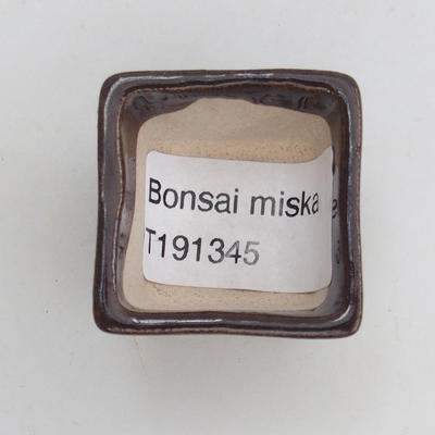 Mini-Bonsaischale 3,5 x 3,5 x 2,5 cm, Farbe braun - 3