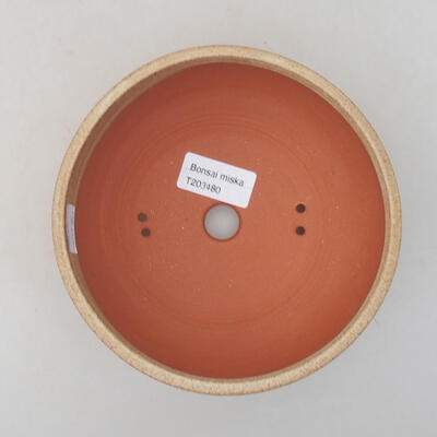 Keramische Bonsai-Schale 15,5 x 15,5 x 5,5 cm, beige Farbe - 3