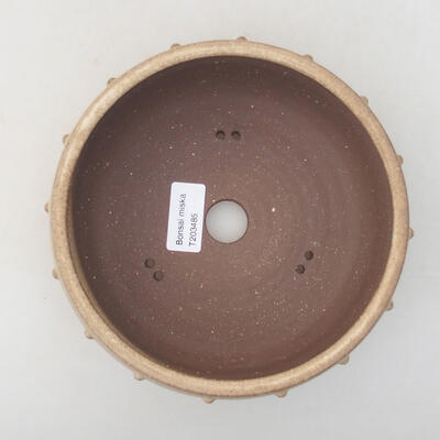 Keramik Bonsai Schüssel 17 x 17 x 6 cm, beige Farbe - 3