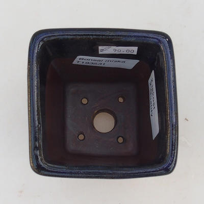 Keramik Bonsaischale 8 x 8 x 10,5 cm, Farbe blau - 2. Wahl - 3