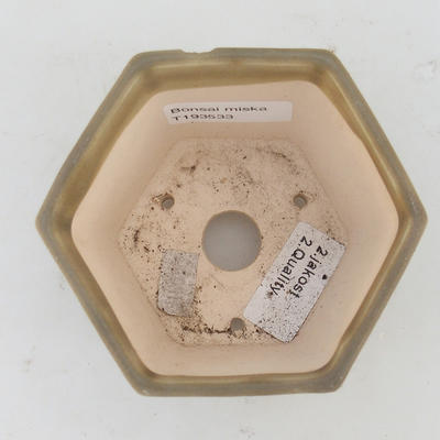 Keramik Bonsaischale 10 x 9 x 8,5 cm, olivfarben - 2. Wahl - 3