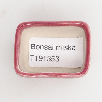Mini-Bonsaischale 4,5 x 3 x 2 cm, Farbe rot - 3