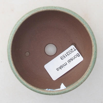 Keramik Bonsai Schüssel 8 x 8 x 4 cm, Farbe grün - 3