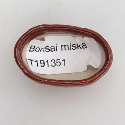 Mini-Bonsaischale 4 x 2,5 x 1,5 cm, Farbe braun - 3
