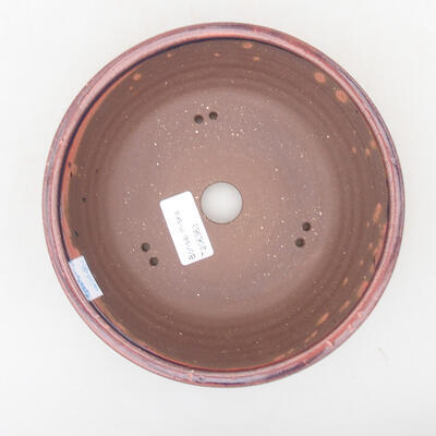 Keramik Bonsai Schüssel 18 x 18 x 5,5 cm, burgunder Farbe - 3