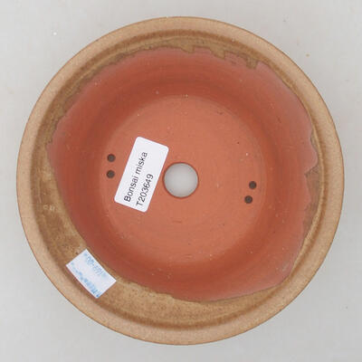 Keramische Bonsai-Schale 15,5 x 15,5 x 5 cm, beige Farbe - 3