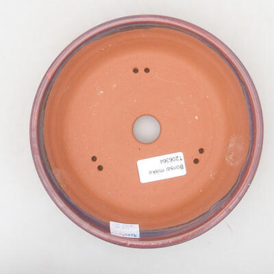 Keramik Bonsai Schüssel 17 x 17 x 4,5 cm, burgunder Farbe - 3