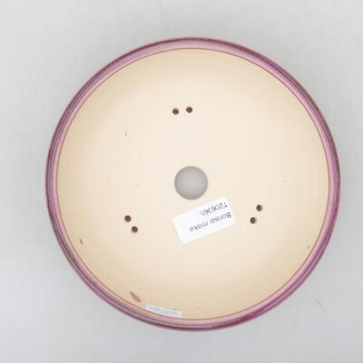 Keramik Bonsai Schüssel 17 x 17 x 5,5 cm, burgunder Farbe - 3