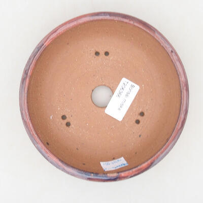 Keramik Bonsai Schüssel 14 x 14 x 4 cm, burgunder Farbe - 3