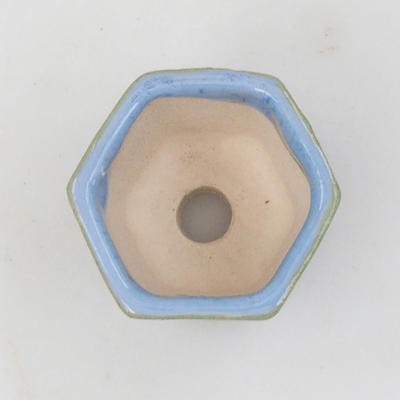 Mini Bonsai Schale 4 x 4 x 3,5 cm, Farbe blau - 3