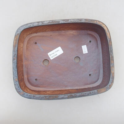 Bonsai-Keramikschale 23,5 x 23,5 x 6,5 cm, Metallfarbe - 3
