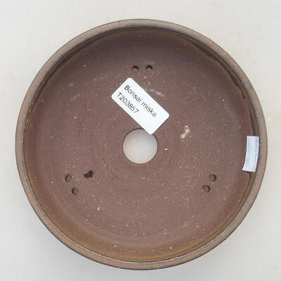 Keramik Bonsai Schüssel 15 x 15 x 3,5 cm, Farbe braun - 3