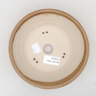 Keramische Bonsai-Schale 16,5 x 16,5 x 6 cm, braune Farbe - 3