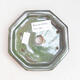 Bonsaischale aus Keramik 11 x 11 x 2 cm, Farbe Metallic-Grün - 3/3