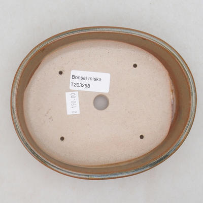 Keramische Bonsai-Schale 17 x 14 x 4 cm, Farbe grau-rostig - 3
